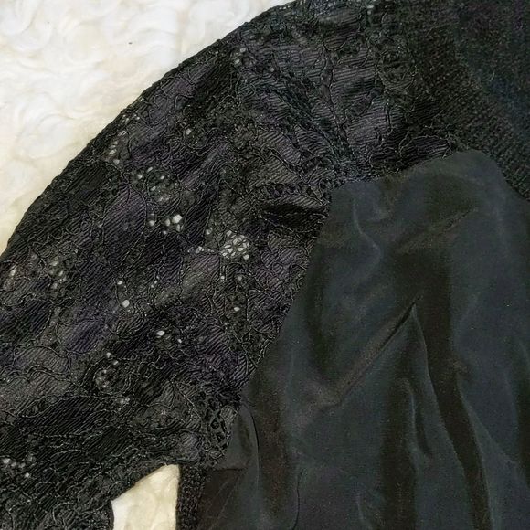 All Saints Taya Wool Lace Dress Black Small - Picture 5 of 5